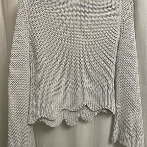 white with sparkle sweater